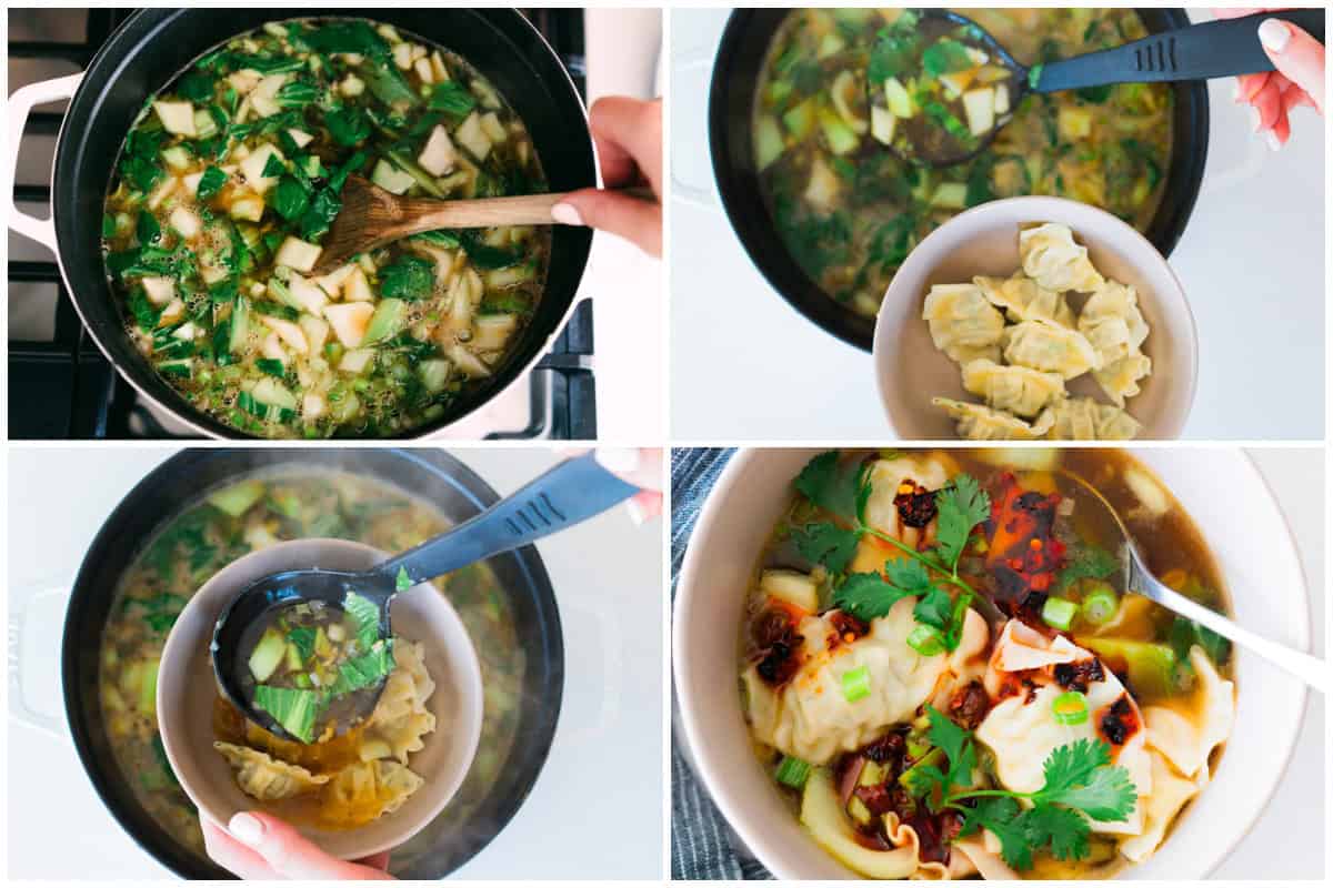 Learn how to make Dumpling Soup with frozen dumplings in just a few easy steps and less than 30 minutes!