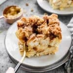 This French Toast Casserole is easy to prep the night before so you can sleep in on Christmas.