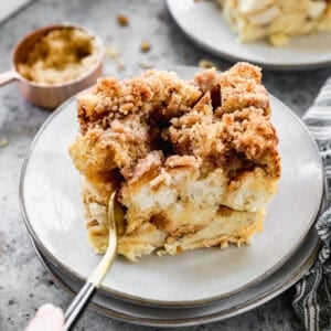 This French Toast Casserole is easy to prep the night before so you can sleep in on Christmas.