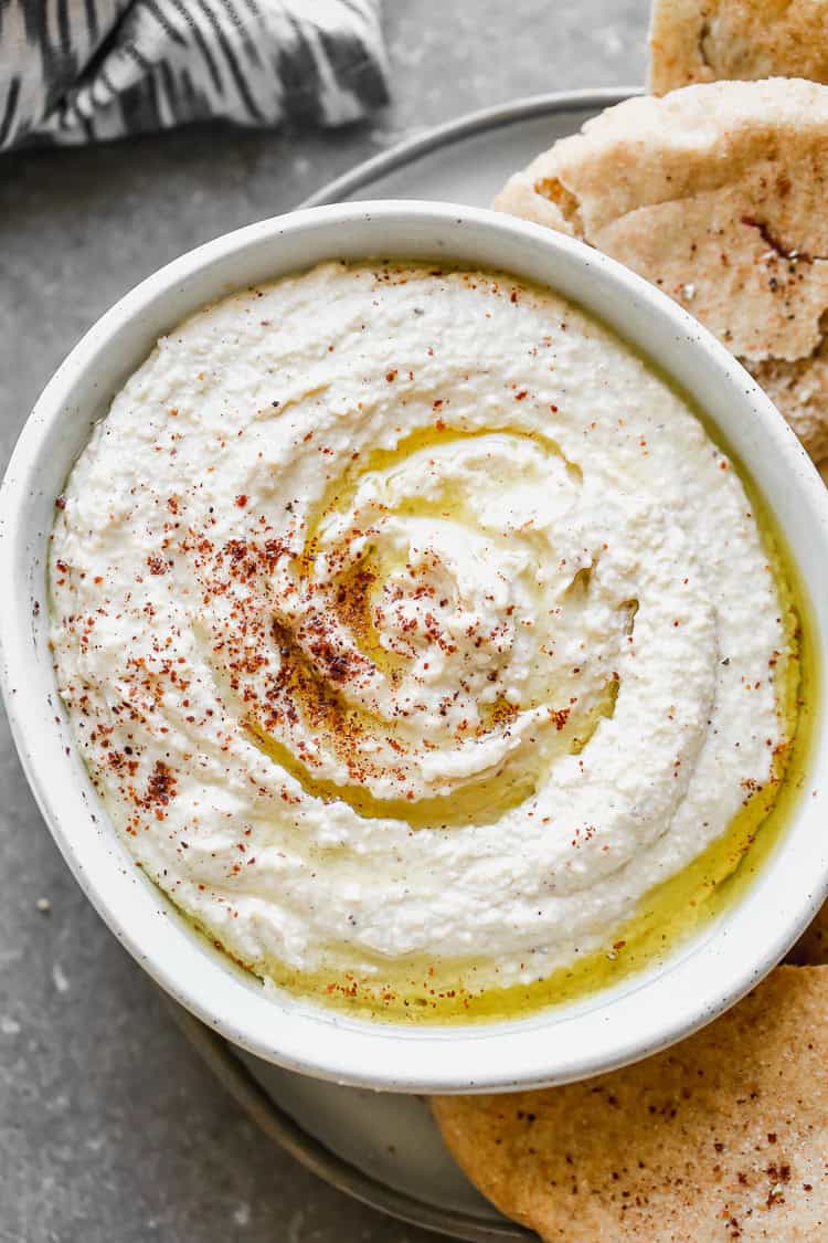 I make homemade hummus when I want something lighter on the table that still feels special.