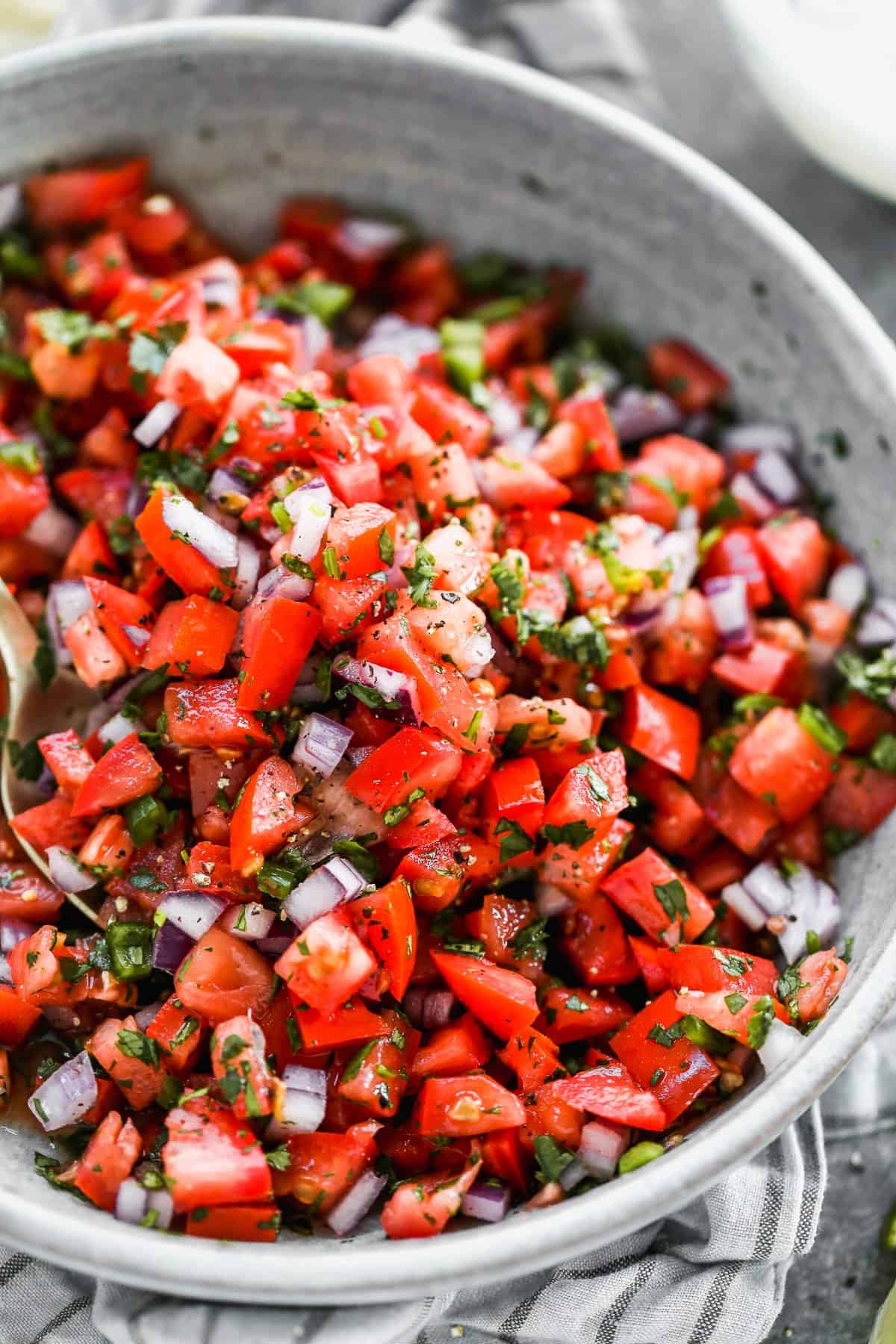 This Pico de Gallo brings bright, fresh flavor to chips or holiday dishes in minutes