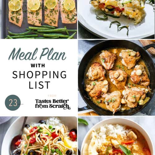 Free Weekly Meal Plans (with Grocery Lists) - Tastes Better from Scratch