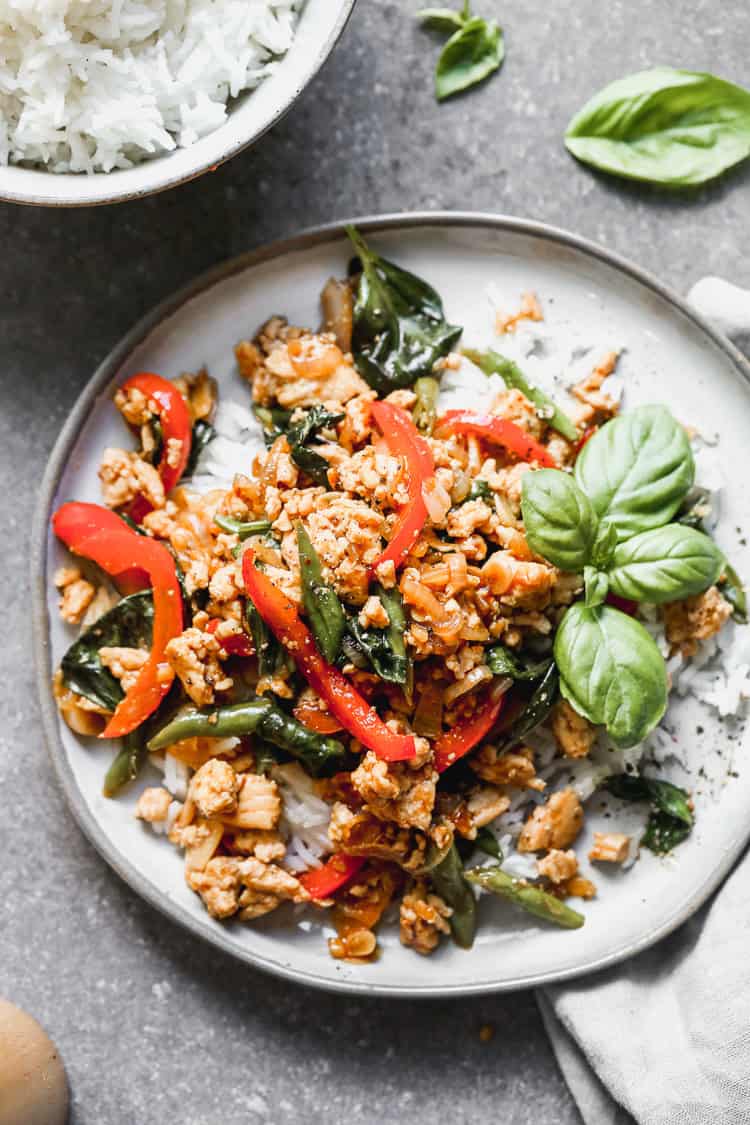 Thai Basil Chicken is a fast and flavorful dinner recipe perfect for busy nights or when you're craving takeout-style taste.