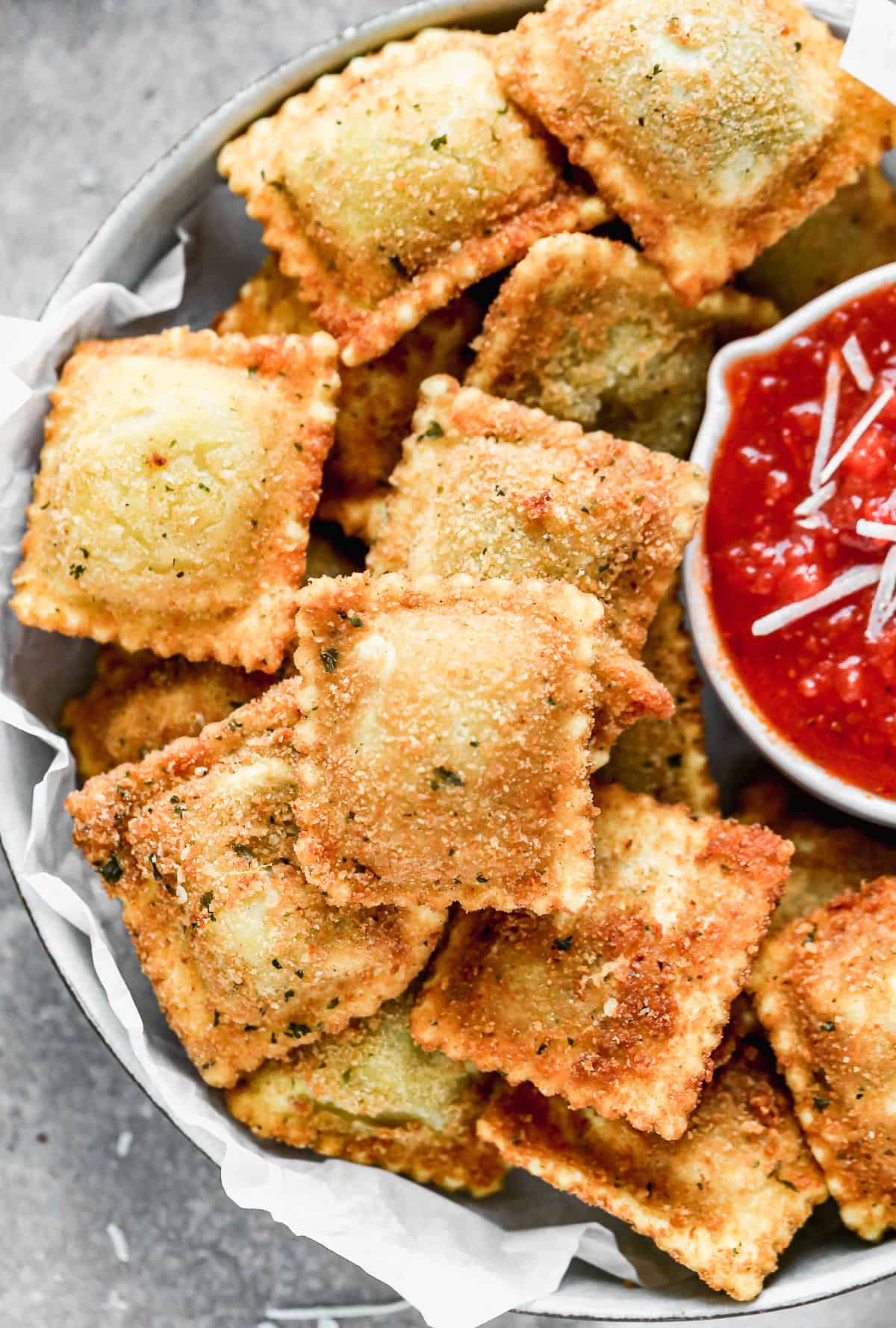 Toasted Ravioli makes a fun, crispy party appetizer you can serve straight from the oven.