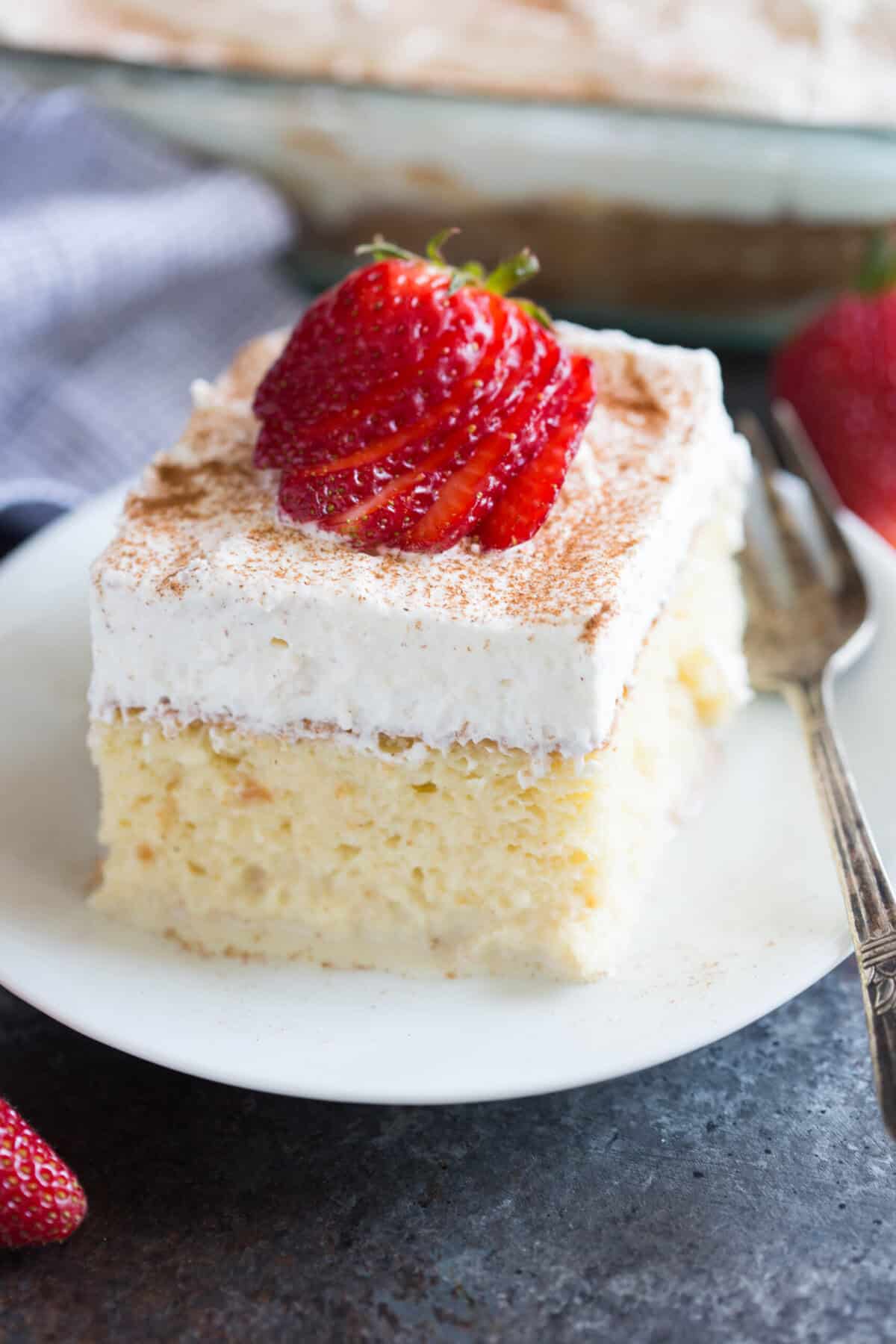 Tres Leches Cake is a dessert recipe that’s perfect for celebrations and gatherings.