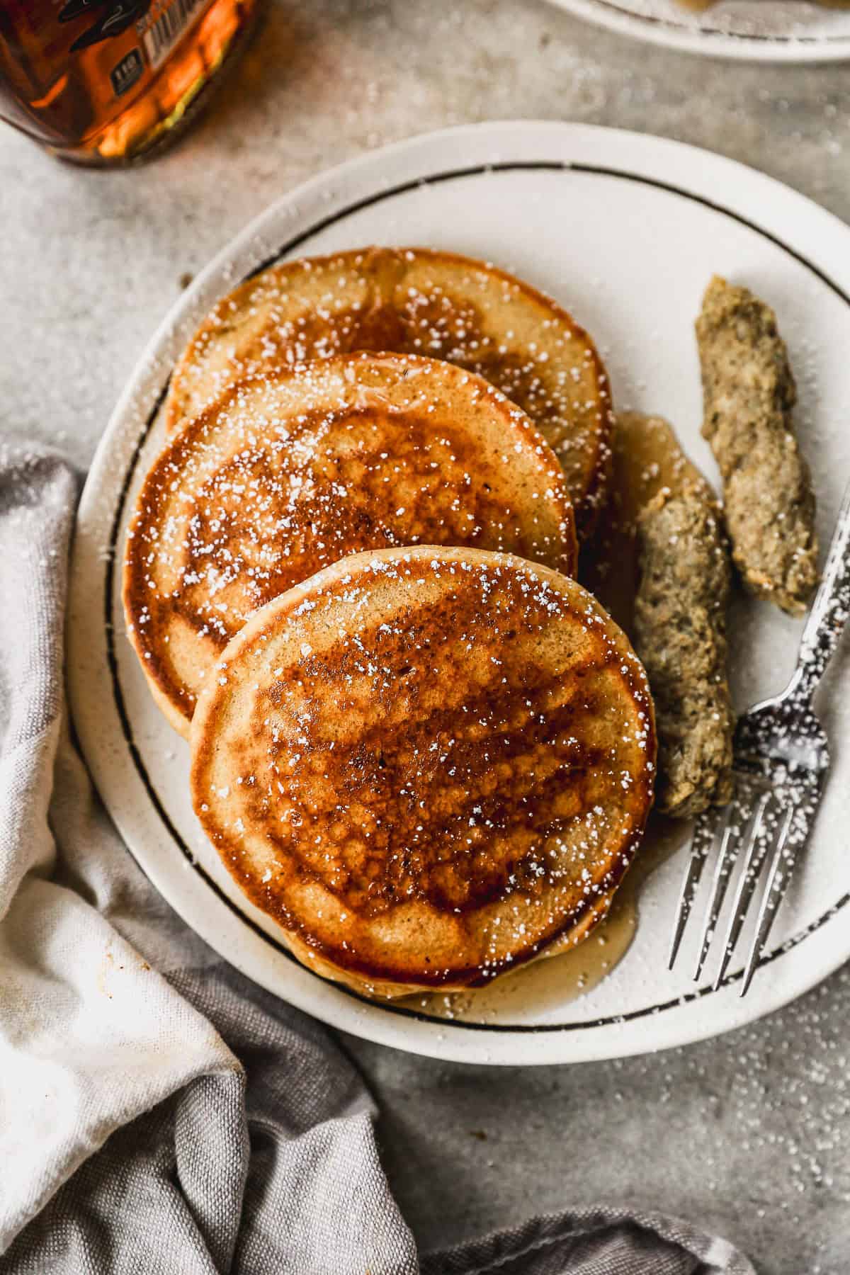 Whole Wheat Pancakes are a make-ahead breakfast option that keeps school mornings running smoothly.