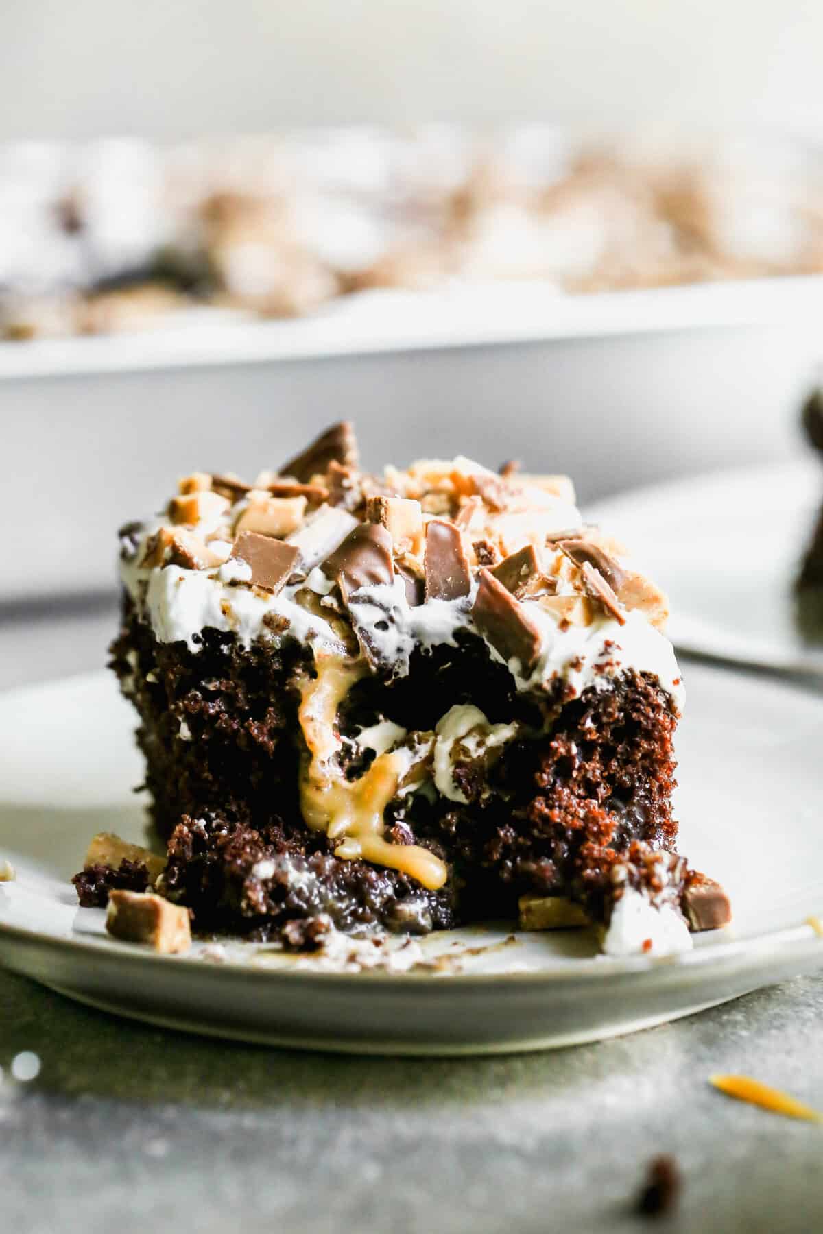 This Better Than Sex Cake recipe brings layered chocolate, caramel, and whipped topping together for a memorable dessert.