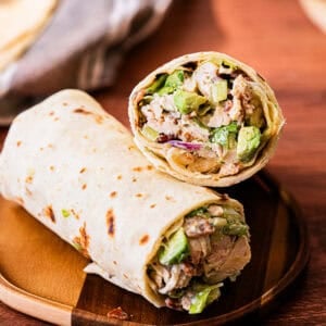 A quick chicken avocado wrap that’s full of protein and perfect for a nourishing lunch.