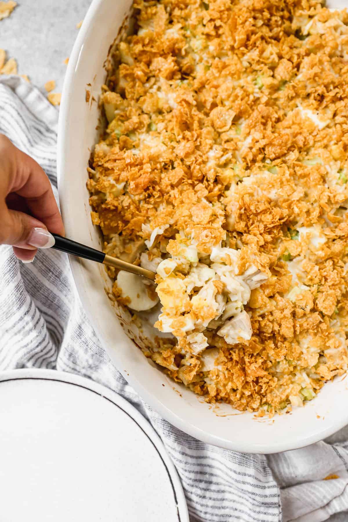 This chicken casserole recipe makes a cozy, affordable dinner that feeds the whole family.