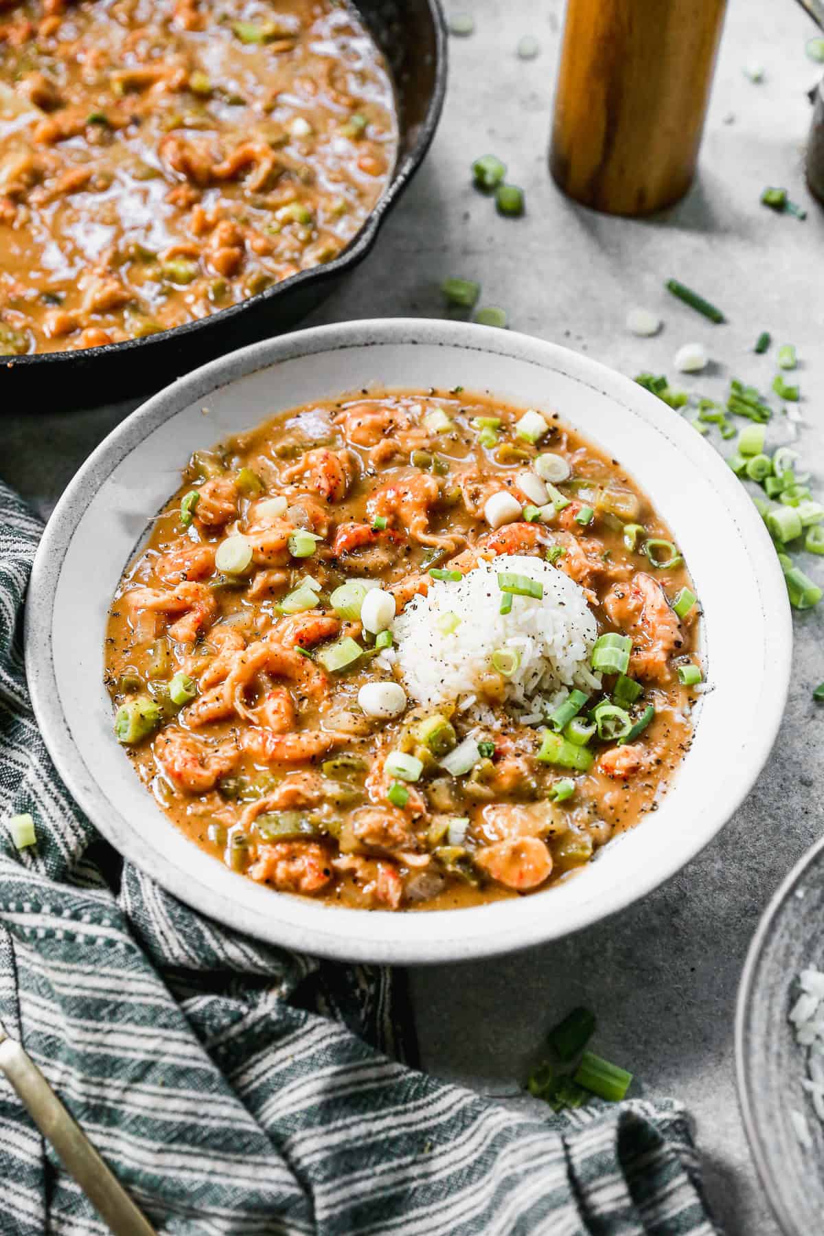 This Crawfish Étouffée is a rich, cozy dinner that feels special for Mardi Gras but is easy enough for home cooks.