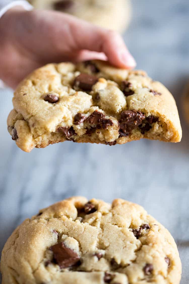 These jumbo chocolate chip cookies are loaded with chocolate and just like the bakery version.