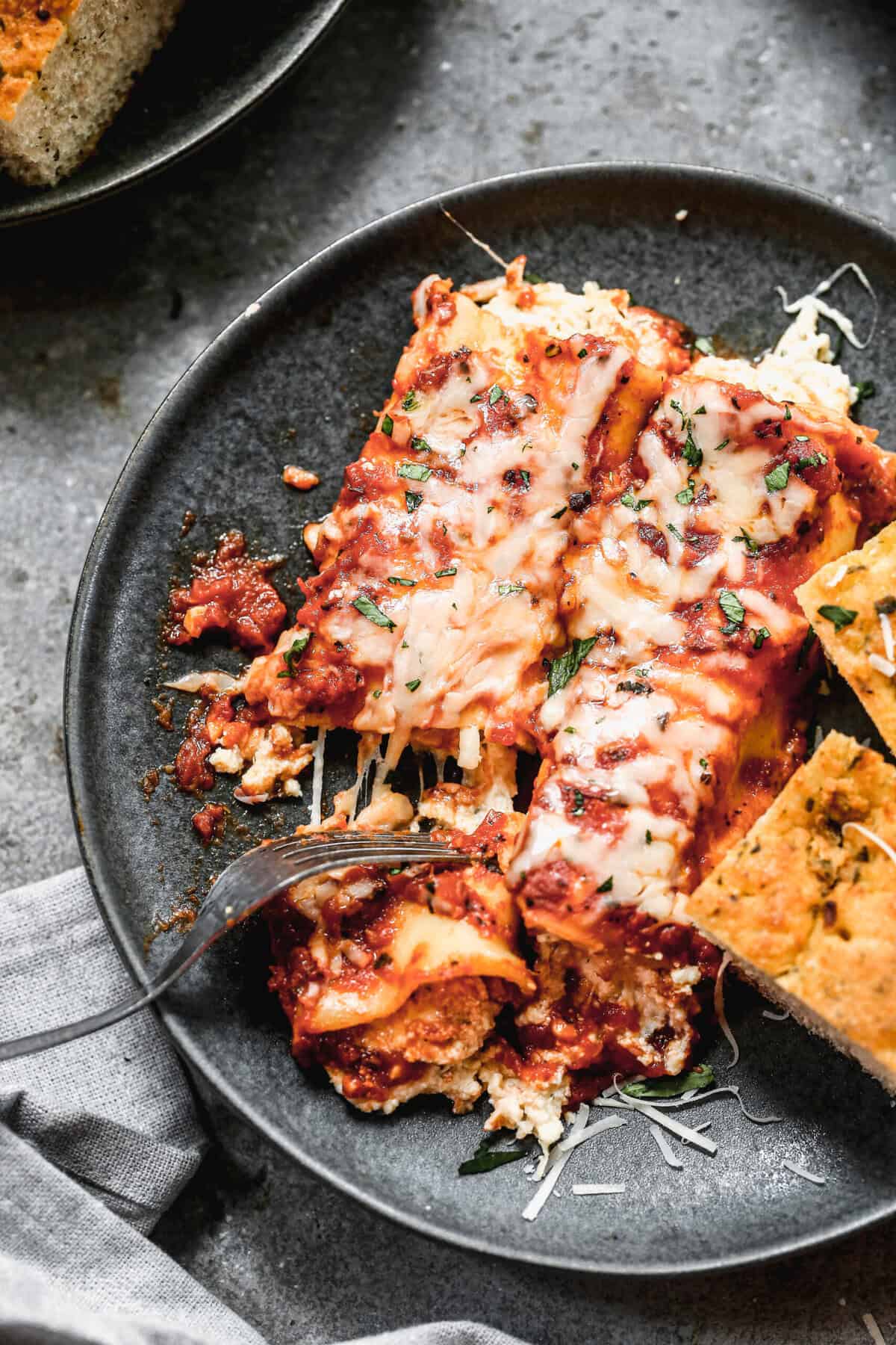 This manicotti dinner brings cheesy, saucy comfort to family meals.