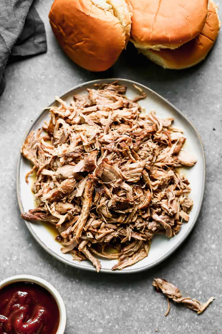 This easy pulled pork recipe makes flavorful meat with minimal prep.