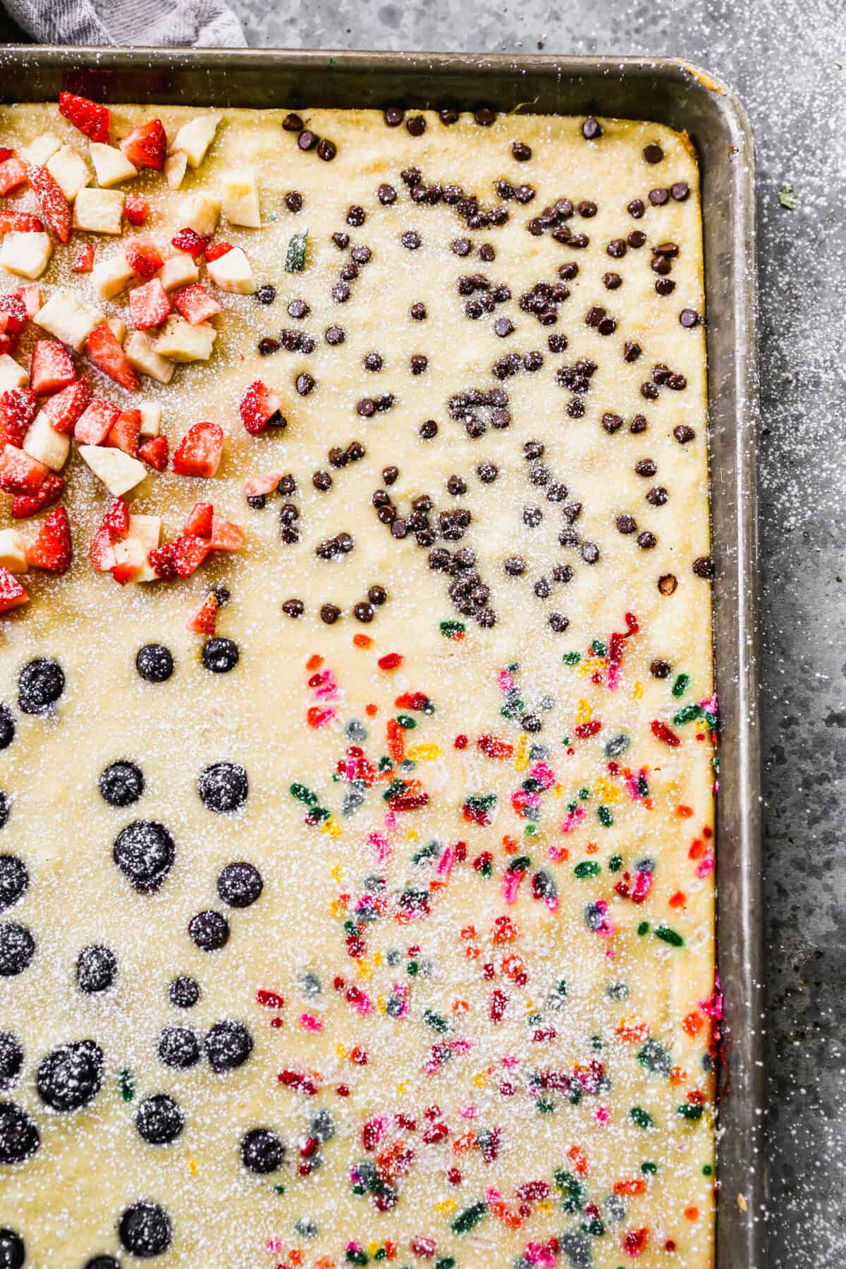 These Sheet Pan Pancakes are a smart way to feed a crowd fast and make breakfast feel effortless any night of the week.