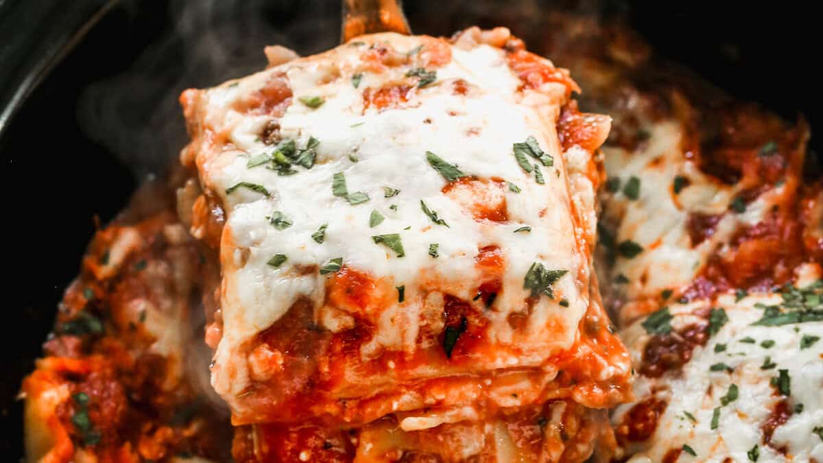 This crockpot lasagna gives you cheesy, comforting layers with no oven required.