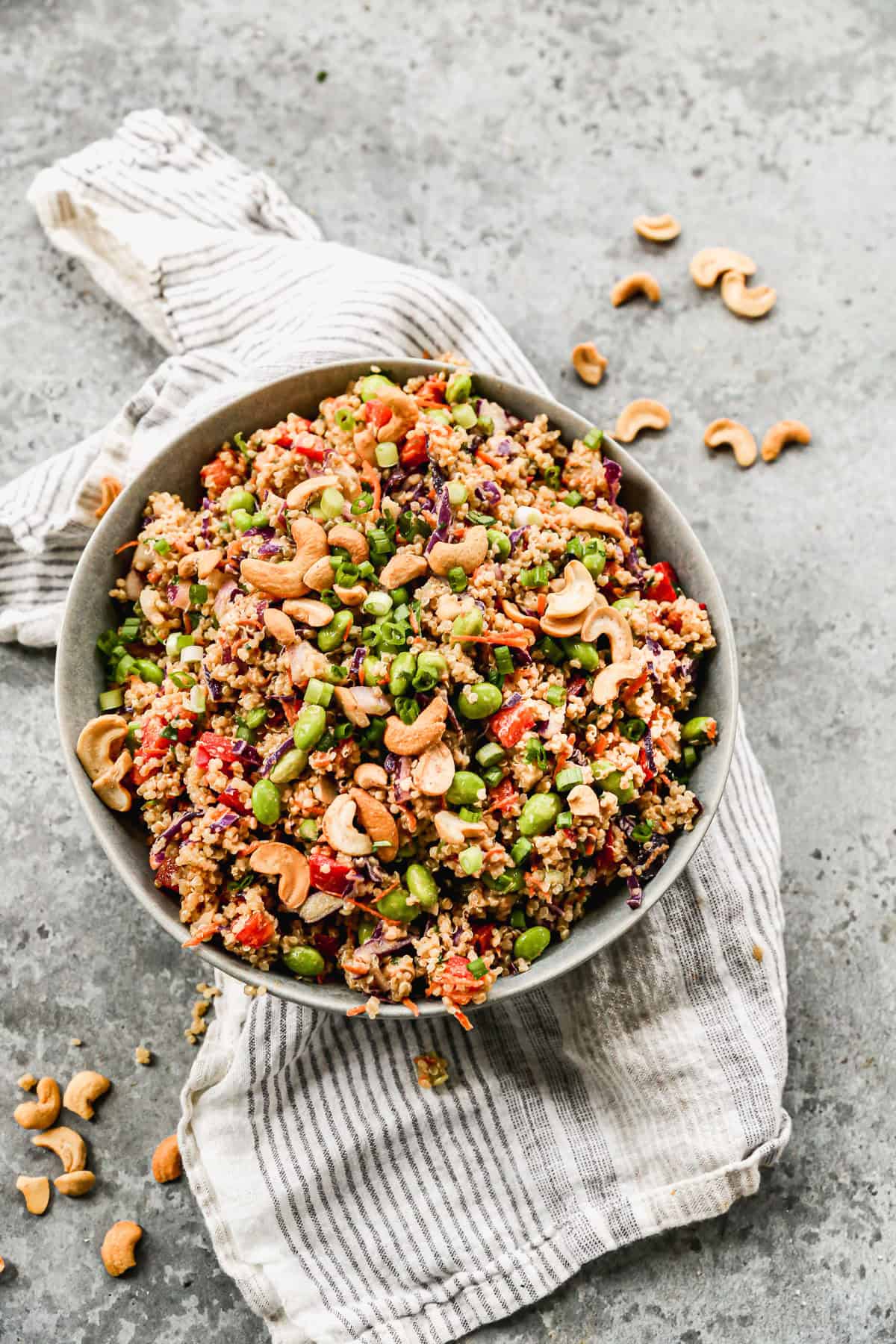 This Thai quinoa salad makes a zesty, budget friendly dinner that’s great for meal prep or warm weather evenings.