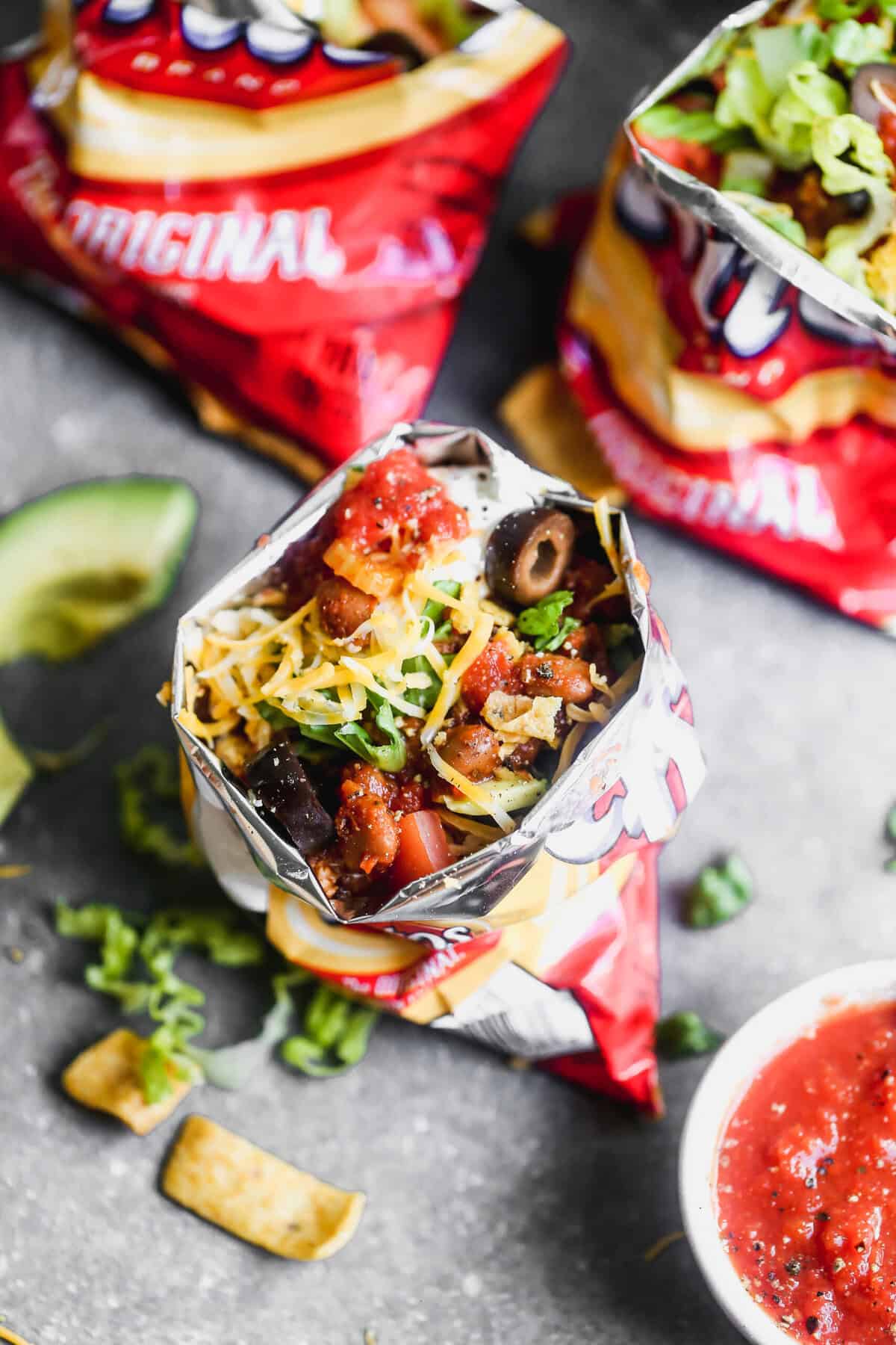 Walking Tacos are a quick build-your-own dinner that keeps everyone happy and makes cleanup easy.