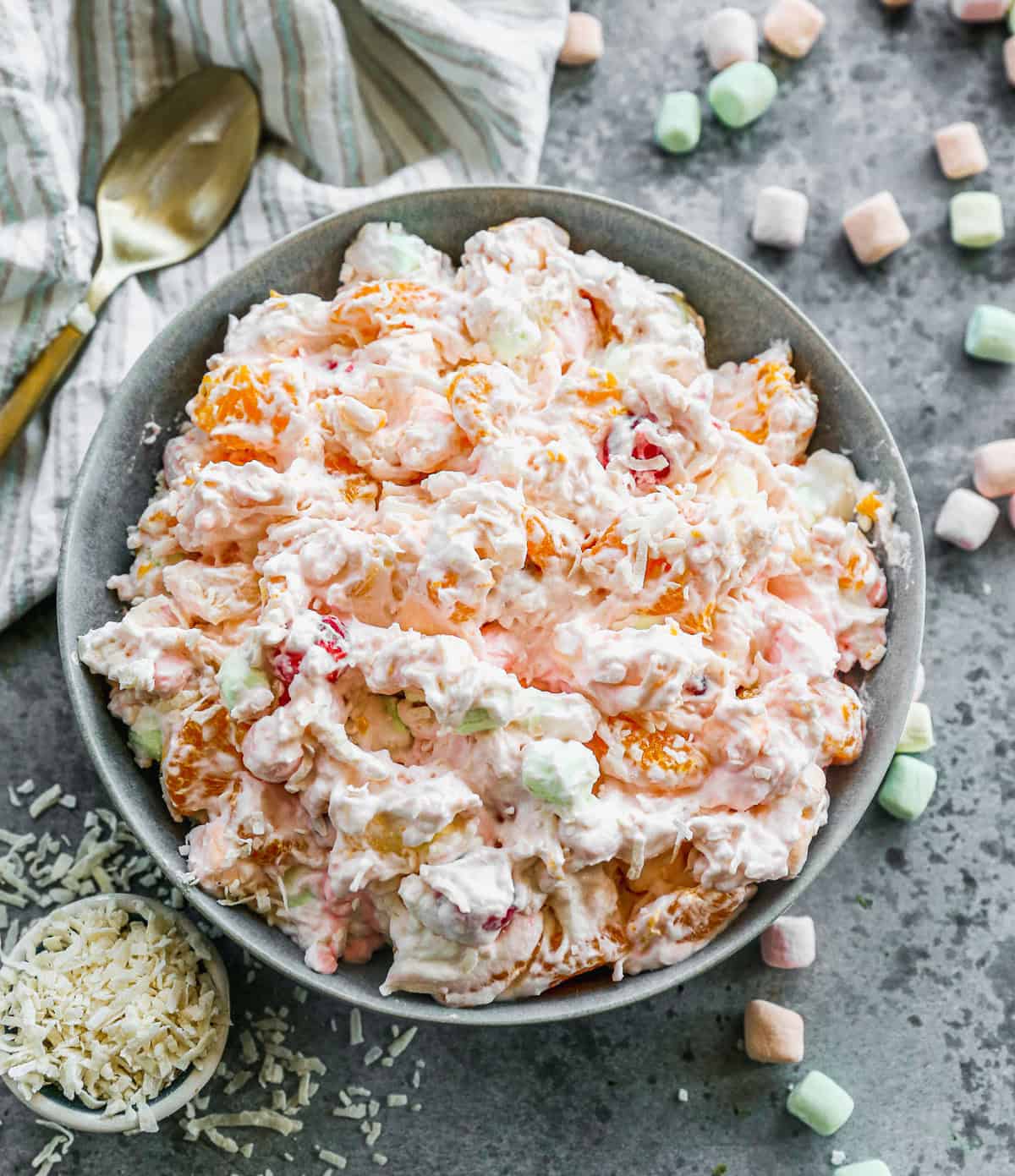 Ambrosia Salad is a chilled nostalgic sweet side that’s perfect for potlucks and family gatherings.