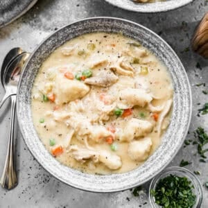 Chicken And Dumplings is a comforting, hearty soup that makes a perfect family dinner on a chilly evening.