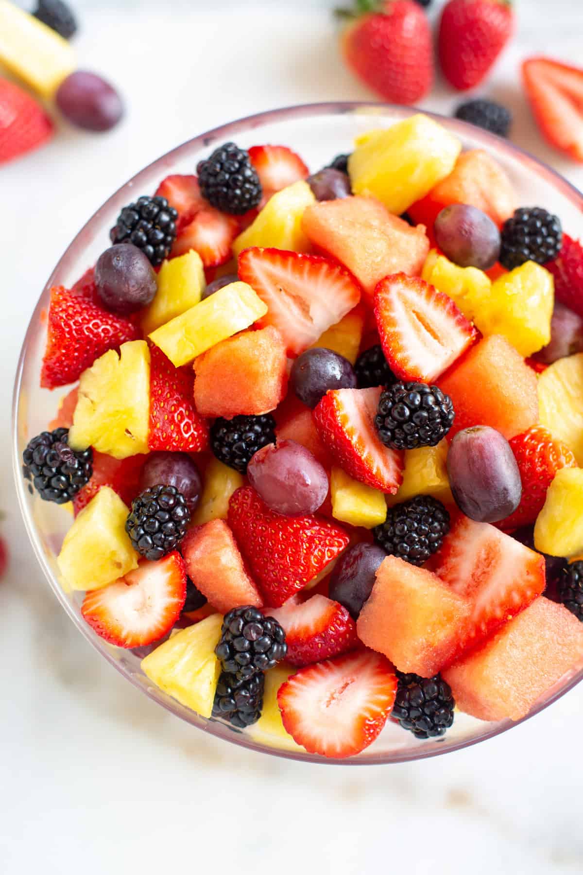 This Fresh Fruit Salad adds a refreshing, make-it-and-forget-it side that balances a rich brunch spread.