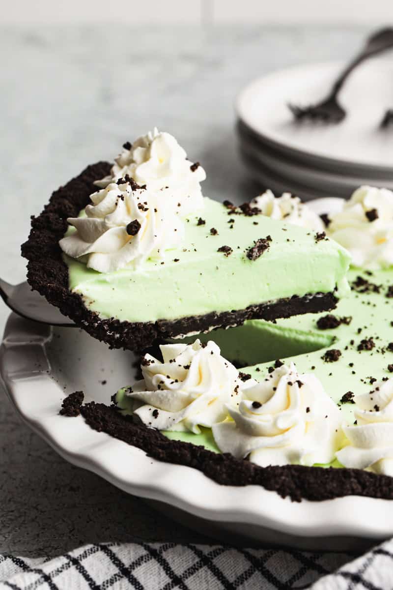 Grasshopper Pie is a fun chilled dessert that adds a cool, creamy option to your Easter spread.