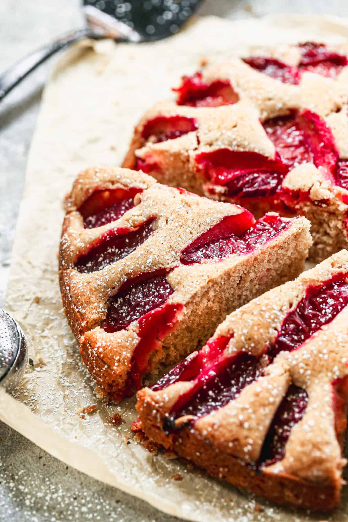 Plum Cake is a rustic fruit dessert that’s simple to bake and tastes great warm or room temp.