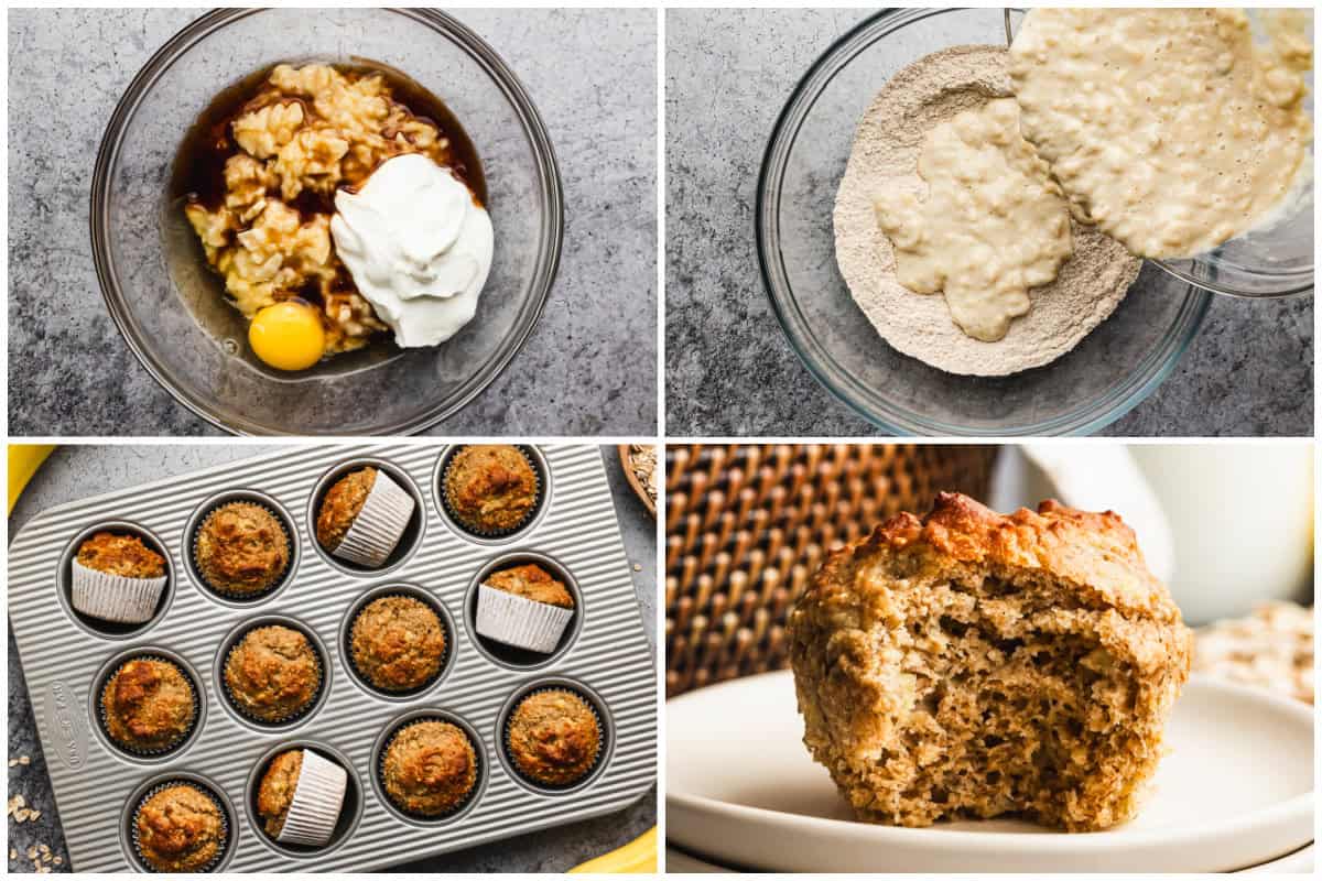 Learn how to make high protein banana muffins with simple pantry staples. They have the flavor from banana bread but are naturally sweetened and packed with protein to help you feel your best. 