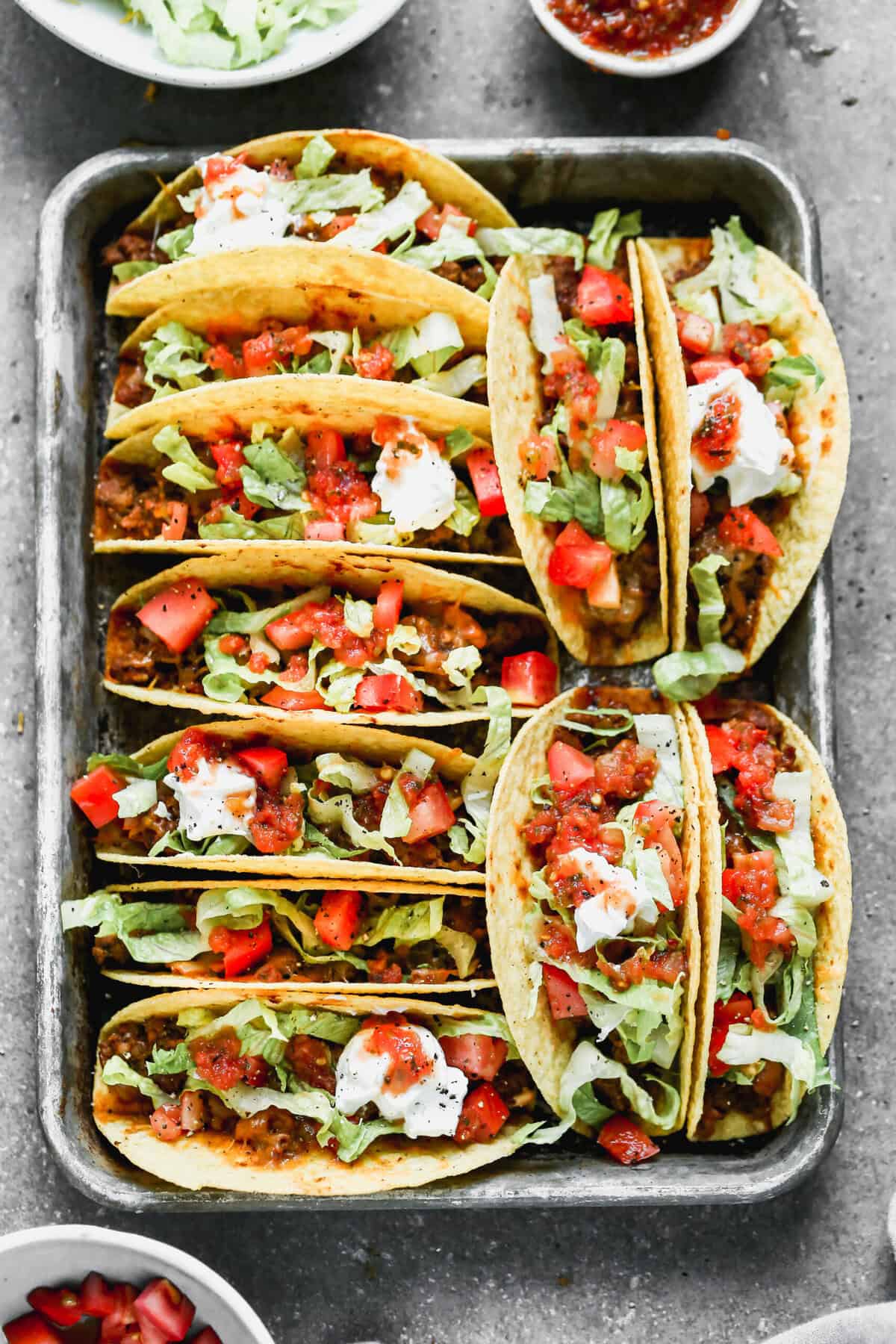 Baked Tacos are effortless and so fun to eat. They are perfect for feeding a hungry crowd!