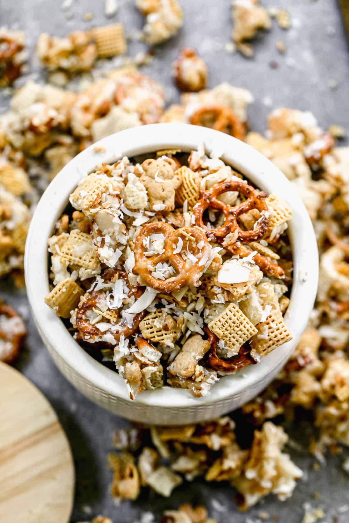 Sweet Chex Mix is a fast crunchy snack that is perfect for movie nights and late night munching.