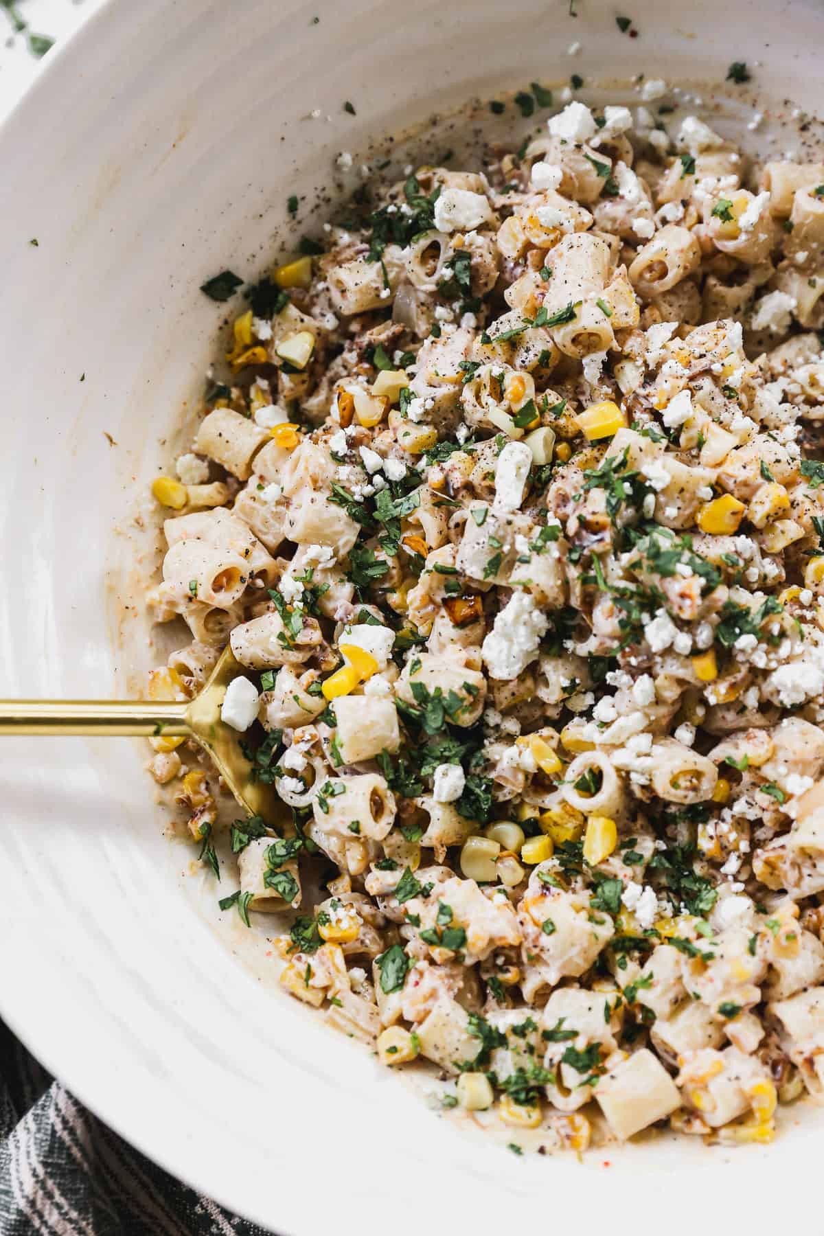 Street Corn Pasta Salad is a fresh, crowd-pleasing side dish that is perfect for potlucks, cookouts, and easy summer meals.
