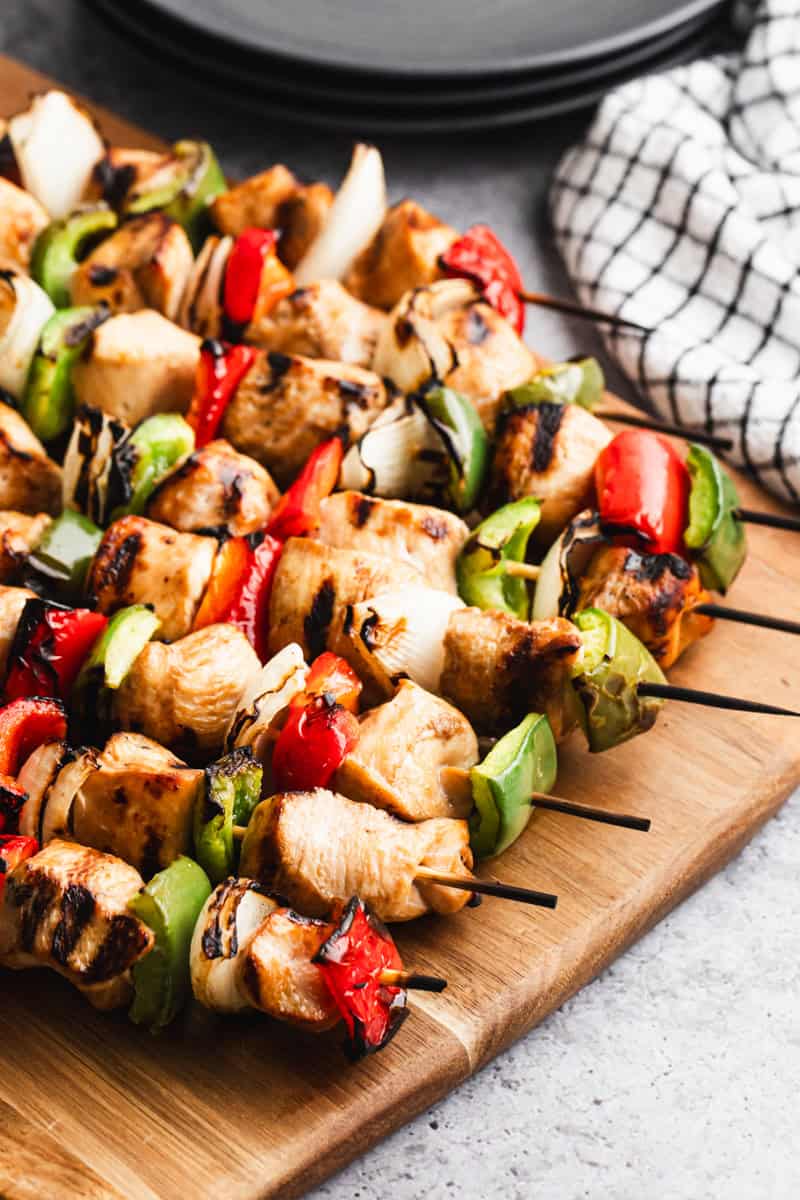 Chicken Kebobs are great for a fresh, easy cookout recipe that is simple to serve and packed with flavor.