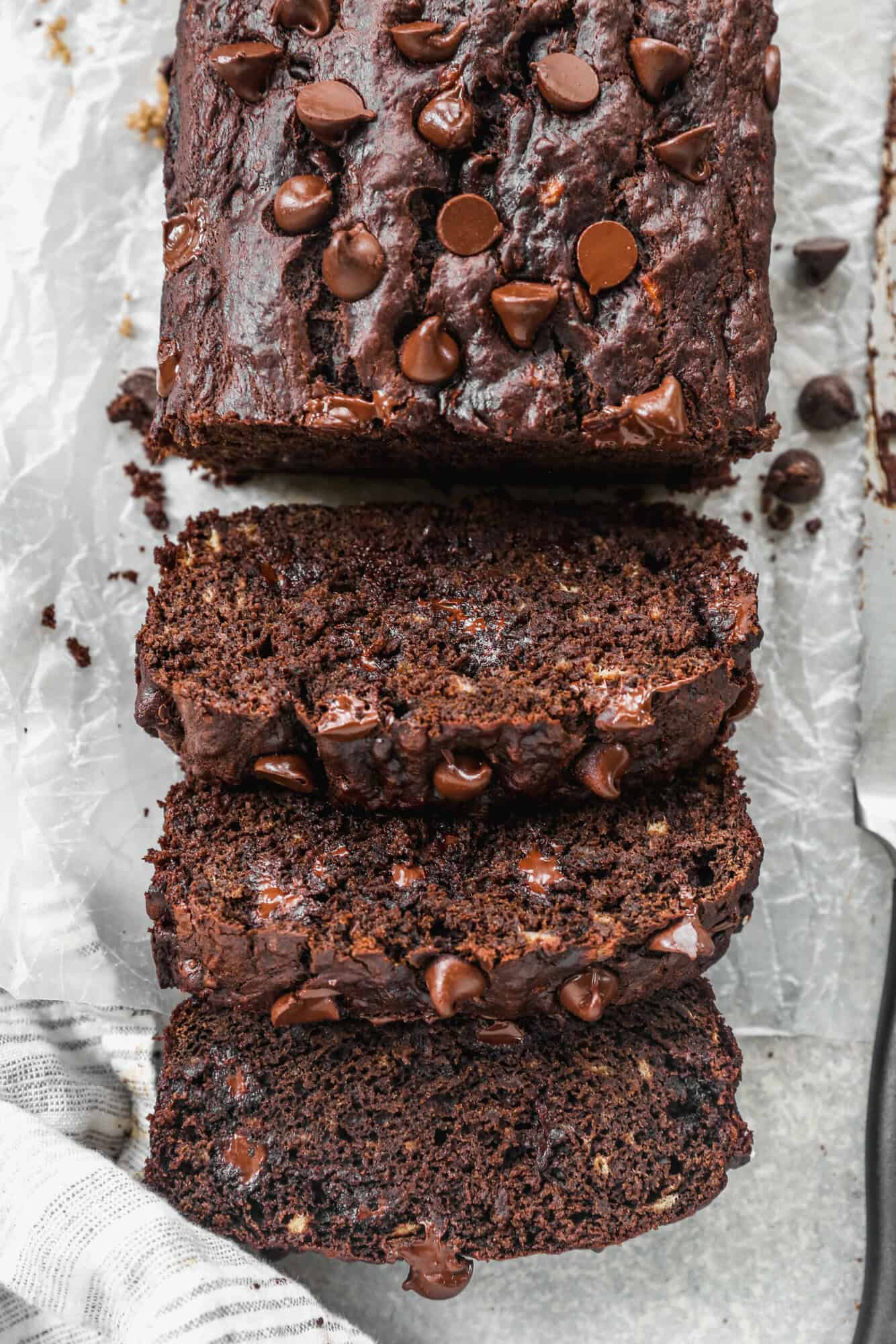 Chocolate Banana Bread is an easy make-ahead brunch bake that stores well and adds a rich sweet option to a Mother’s Day spread.