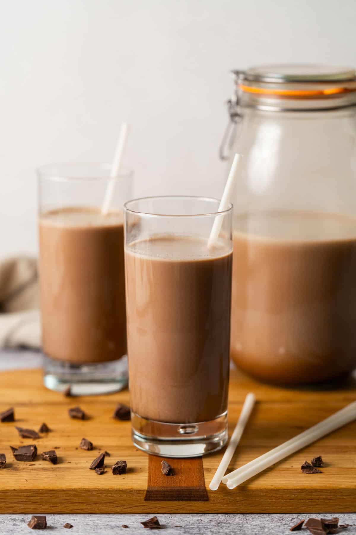 Homemade Chocolate Milk that's easy to make with ingredients you already have on hand.