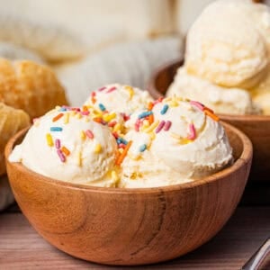 This homemade vanilla ice cream recipe is smooth, creamy, and tastes better than anything from the store!