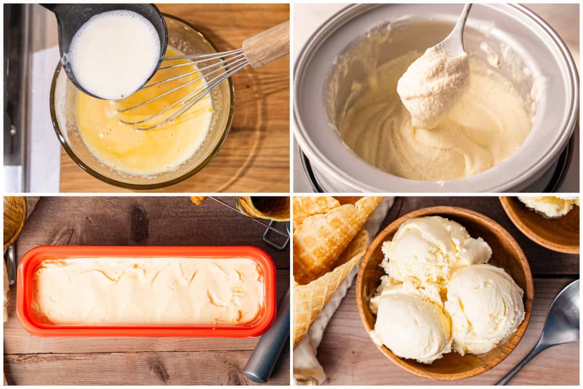 Learn how to make vanilla ice cream with only 5 ingredients! It stays smooth, creamy, and perfect after freezing and is ready to scoop and enjoy anytime!