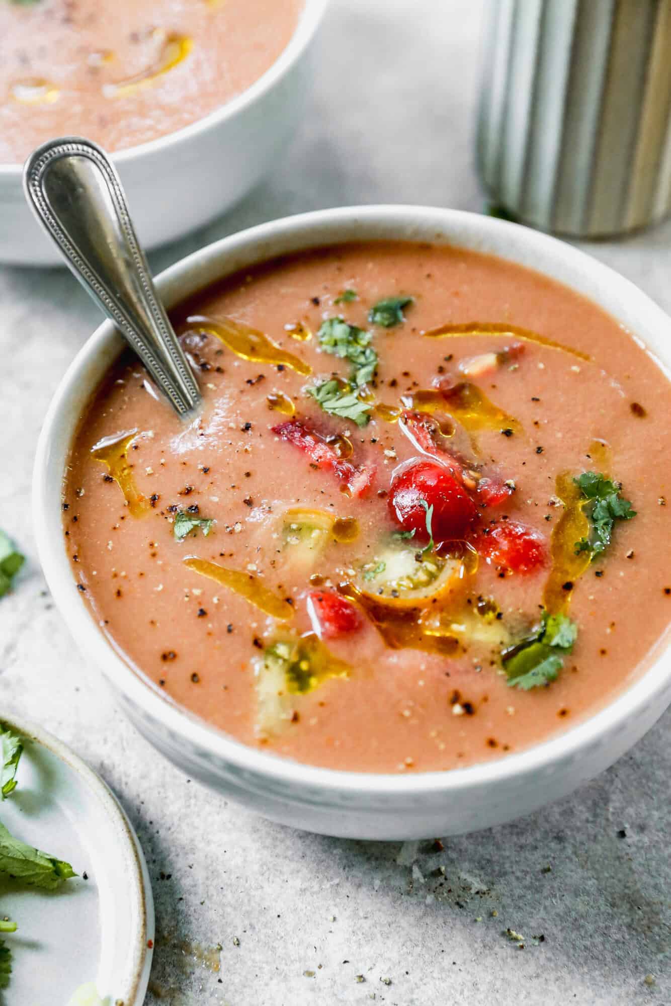 Gazpacho is proof that soup does not need a stove, a pot, or much patience at all.