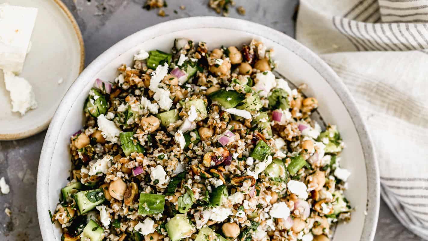 Burlgur Salad is hearty, satisfying, and perfect for meal prep!