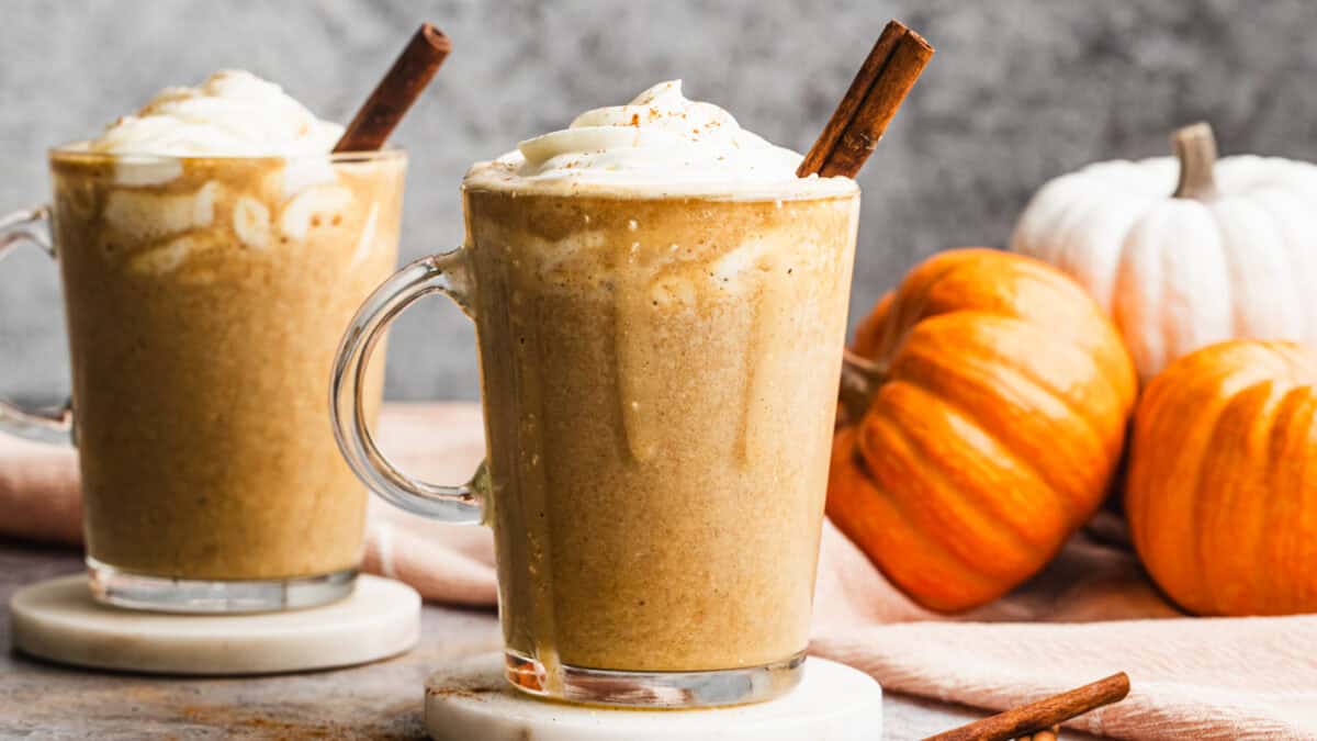 The best Pumpkin Protein Shake recipe is healthy and packed with protein but tastes like dessert! It's a staple all during pumpkin season!