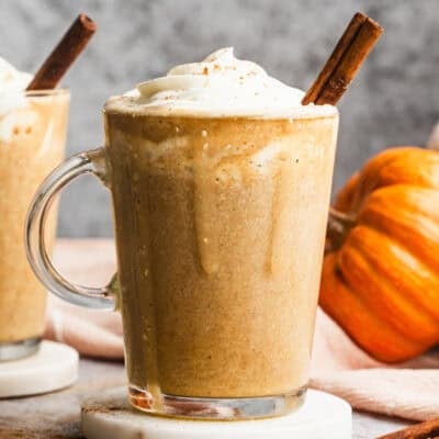 This easy Pumpkin Protein Shake recipe only takes 5 minutes and tastes like Fall in a cup! It's so easy and high protein too!