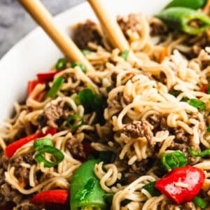 These saucy Mongolian noodles come together fast for a weeknight dinner that’s hearty, flavorful, and family-approved.