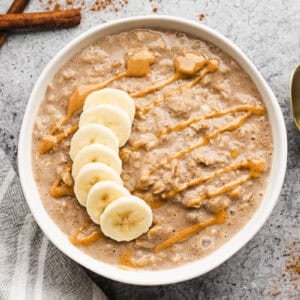 This Egg White Oatmeal is creamy, thick, and gives you a boost of protein that will help keep you full all day.