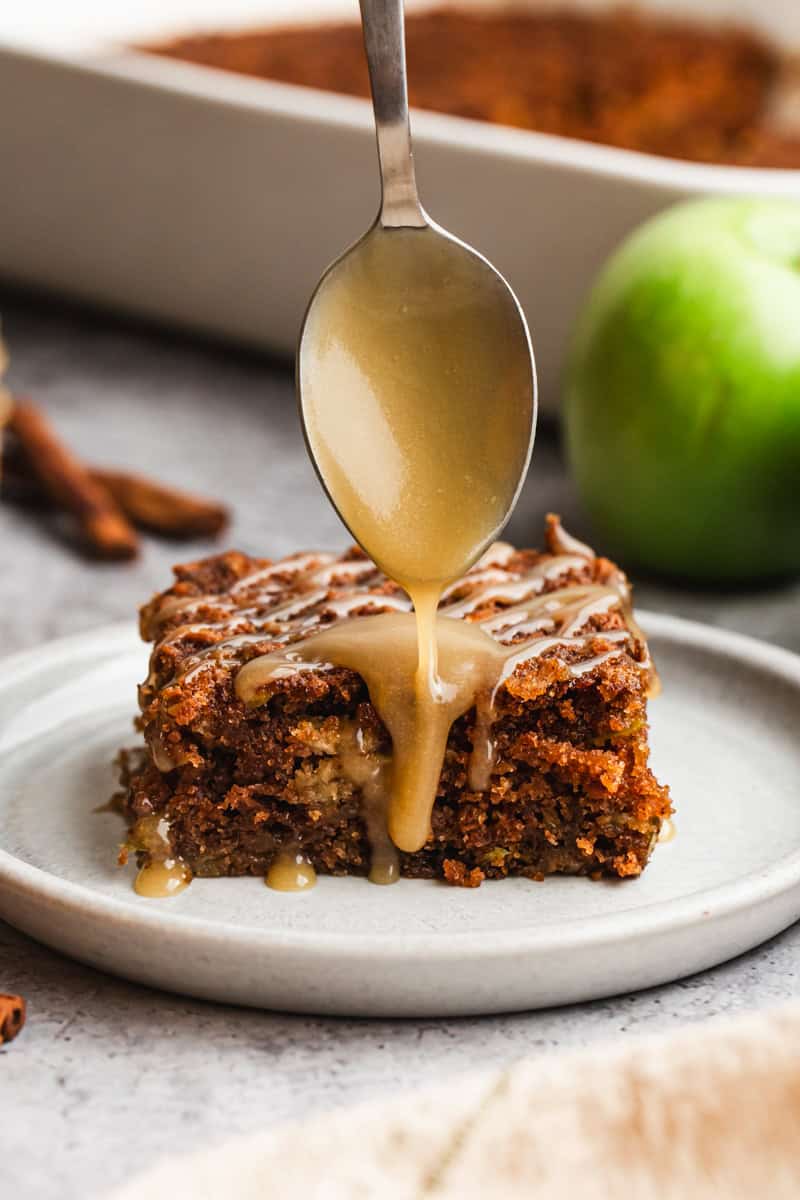 A soft spiced cake drenched in caramel sauce that disappears in one sitting.