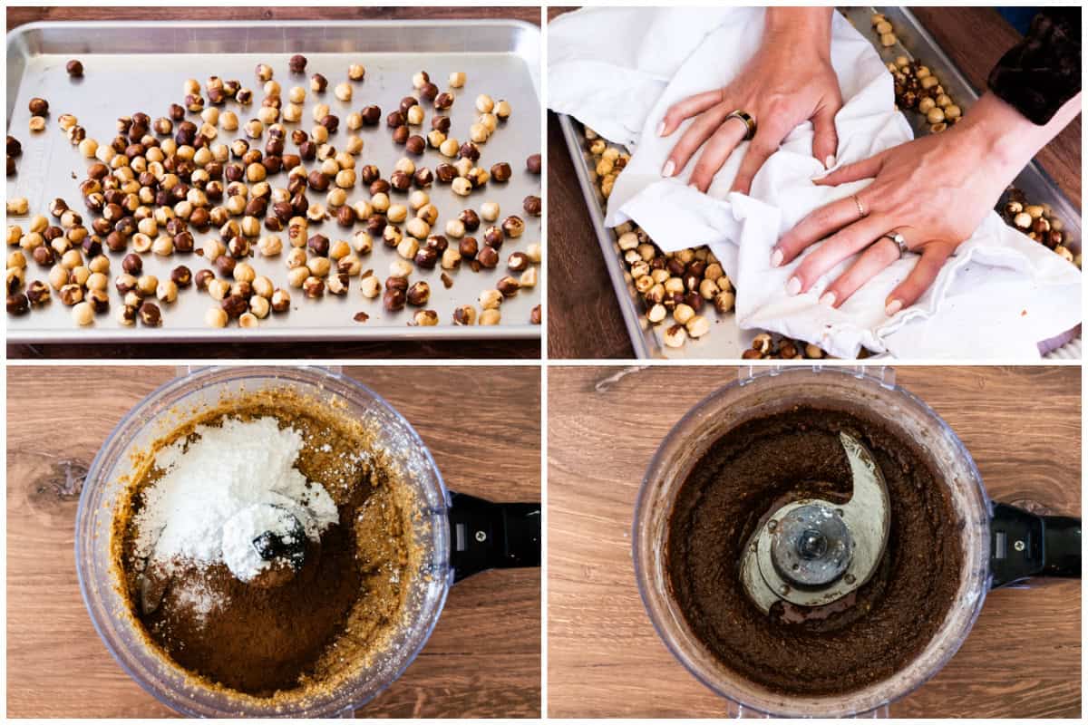 Use this homemade nutella recipe to make your own that's better than store-bought with roasted hazelnuts and just a few ingredients in the food processor.