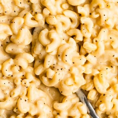 Protein Mac and Cheese has macaroni in a creamy cottage cheese and sharp cheddar sauce. It's the best combination of comfort food and protein!