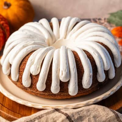 This easy Pumpkin Bundt Cake looks impressive but is made in just one bowl and couldn't be more simple! It looks fancy, feeds a crowd, and is perfect for any Fall gathering!