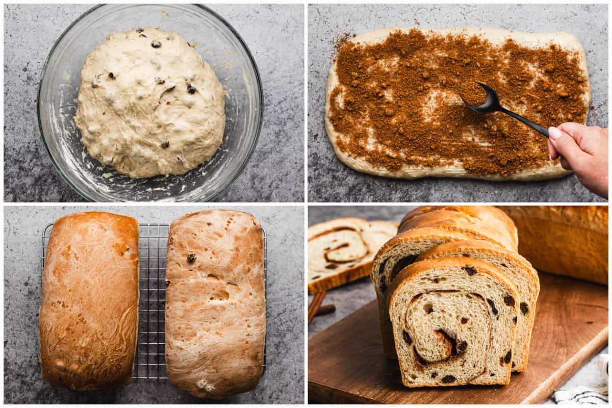 Learn how to make Cinnamon Raisin Bread by folding plump raisins into bread dough and rolling a cinnamon swirl before baking and slicing. It's easy and impressive!