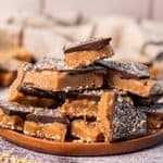 This easy Homemade Toffee recipe has the perfect snap and buttery flavor. You'll be surprised how easy it is to make too!